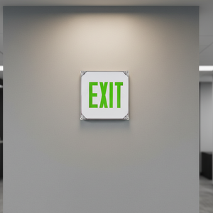 Panneau de signalisation LED d'urgence en plastique ignifuge certifié CUL, haute performance, adapté à l'éclairage d'urgence des bâtiments, avec un - Product Image 1