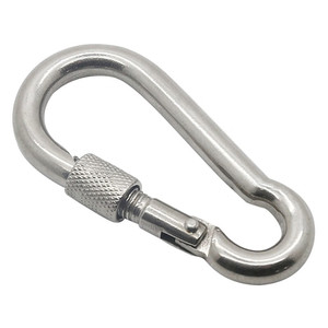 Mosquetón DIN5299 Form D, Gancho <span class=keywords><strong>de</strong></span> <span class=keywords><strong>Seguridad</strong></span> <span class=keywords><strong>de</strong></span> Acero al Carbono Galvanizado para Industria Pesada, Elevación Marítima, Gancho <span class=keywords><strong>de</strong></span> Resorte para Elevación y Aparejos - Product Image 4