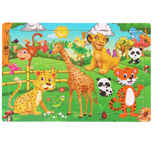 Set di Puzzle in Legno <span class=keywords><strong>Montessori</strong></span> 30 Pezzi, Gioco Educativo per Bambini con Animali e Viaggi - Product Image 6