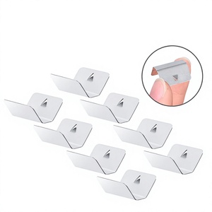FOR <b>Car</b> Windshield <b>Clips</b> Metal Steel For HEKOG3 Weather Shields 3M Tape Stick Silver Color BLJ01 - Product Image 2
