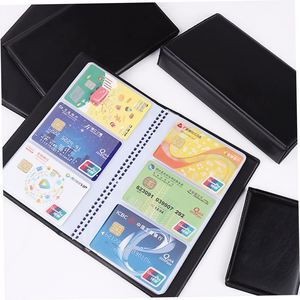 Custom Logo <b>Business</b> <b>Card</b> <b>Holder</b> 180 Slots PU Leather Name <b>Card</b> Book - Product Image 4