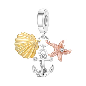 Accesorio original para pulsera DIY con colgantes de tortuga, delfín, estrella de mar y conchas marinas, que incorpora elementos costeros. - Product Image 6
