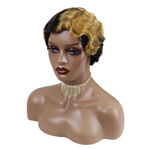 Peluca Corta de <span class=keywords><strong>Cabello</strong></span> Remy Vietnamita para Mujer, Negra, 6 Pulgadas, 150% de Densidad, Hecha a Máquina, Puede Permanecer y Teñirse - Product Image 1