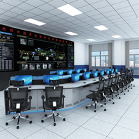 Haute qualité ergonomique led sécurité Traffic Control Center Room Console Desk Multimedia Monitoring Control Room Desk