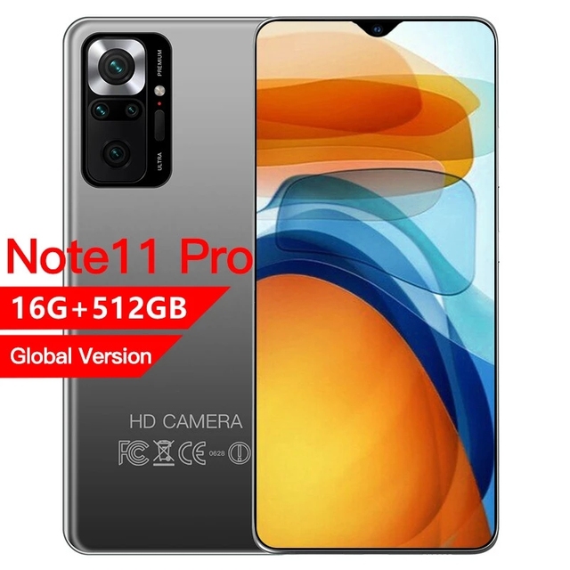 Xiao Note 11 Pro Global Version 16GB 512GB 6000mAh 5G 6.5 Inch Mobile Phone 10 Core Cellphone 5G Wifi Smartphone Network
