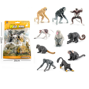 10 pz in confezione primati serie in PVC giungla modello animale a coda lunga <span class=keywords><strong>scimmia</strong></span> giocattoli - Product Image 2