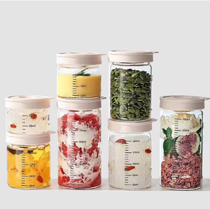 Bottiglia in Vetro Trasparente per Alimenti da 75ml-700ml con Tappo in Silicone, Pronta all'Uso, Classica e Molto Richiesta - Product Image 1