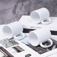 Mug en céramique minimaliste blanc à motif personnalisé, grande capacité, pour le bureau et la maison