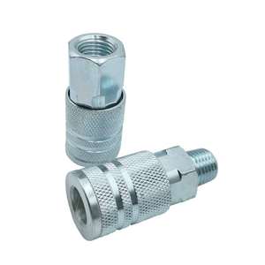 ข้อต่อเร็วแบบอเมริกัน 1/4 NPT ชุบสังกะสี ชุด 14 ชิ้น อุปกรณ์และอะไหล่เครื่องมือลมใหม่ - Product Image 3