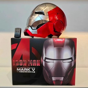 Casco de <span class=keywords><strong>Iron</strong></span> <span class=keywords><strong>Man</strong></span>, Máscara Facial de Resina Metálica de Alta Calidad con Control por Voz/Remoto/Táctil, Máscara Funcional para Halloween - Product Image 3