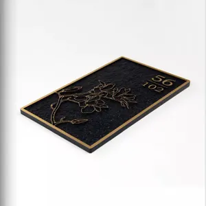 Decoration Manufacturer Custom Etched / Engraved Plaques Relief Bronze Address Signs Wall Hangings Plaques Metal Decoration