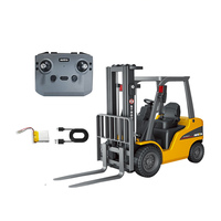 Montacargas RC de Aleación a Escala 1:50 con 12 Canales, Modelo de Montacargas a Control Remoto, Vehículo de Construcción Amarillo, Juguetes para Niños, Regalos para Niños