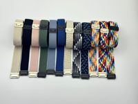 Bracelet de montre en nylon avec protection en métal, bracelet de remplacement compatible avec Google Fitbit Air