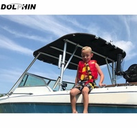 Allsome Dolphin — tour universelle de bateau en t, avec cadre revêtu en aluminium noir