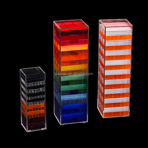 Blocs de jeu en acrylique classiques personnalisés pour couples adultes et enfants, mini blocs en plastique translucides colorés de 48 pièces avec logo - Product Image 3