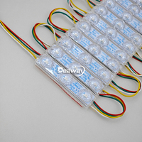 Module LED RGB 12V 3 SMD3030 LED 1,2W IP68 Étanche Pixel Numérique Modules LED RGBIC Programmables pour Boîte à Lumière/Lettres Lumineuses