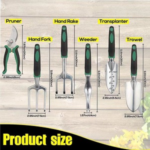 Industrial 11-Piece Aluminum Alloy Stainless Steel <b>Garden</b> <b>Tool</b> <b>Set</b> Rubber Handles Lightweight Shovel Rake-OEM Customizable Gift - Product Image 4