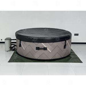 <span class=keywords><strong>Spa</strong></span> <span class=keywords><strong>gonflable</strong></span> rond avec chauffage, bain à remous portable <span class=keywords><strong>pour</strong></span> extérieur, jardin, massage <span class=keywords><strong>pour</strong></span> couple, utilisation hivernale. - Product Image 5