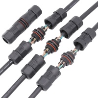 AOHUA 3Pin L connecteur de câble d'assemblage droit M23 IP68 LED adaptateur d'alimentation 3P pour éclairage Led pilote à lampe câble connexion