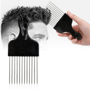 Peine <span class=keywords><strong>Afro</strong></span> de Dientes Largos para Peinar y Estilizar el Cabello, Cepillo para Cabello Rizado, Accesorio de Estilismo para Salón, Peine OEM con Logotipo Personalizado - Product Image 4