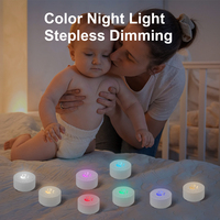 Nouvelle machine à bruit blanc portable rechargeable avec veilleuse LED RGB pour bébés - 18 sons apaisants, construction en plastique