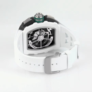 Reloj de Carreras de Cerámica Blanca de Primera Calidad Profesional, Cristal Personalizado, Reloj Mecánico para Hombre Resistente al Agua - Product Image 5