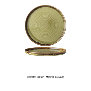 Plato de Cena Dudson Harvest Green, Apilable, Decorado, Hecho a Mano, de Cerámica, 26 cm, Suministros para Restaurantes, Vajilla para Catering, Venta al por Mayor - Product Image 3