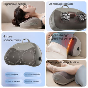 Isi ulang listrik dalam tubuh memijat bantal akupresur pijat pinggang kembali fitur pemanas produk - Product Image 4