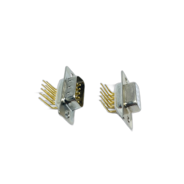 High Current Durable 90-Degree Bend D-Sub Connectors 2.84mm Male and Female 8.08mm DB9 Solid Copper D-Sub Connectors