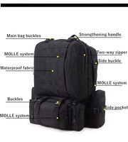 JSH sac à dos tactique multifonctionnel échantillon gratuit grande capacité sac à dos extérieur 45L voyage randonnée sac à dos