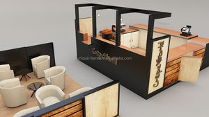 Kiosque <span class=keywords><strong>de</strong></span> nourriture en bois Kiosque à gaufres Bar Beau mobilier d'intérieur Crêpe Gâteau Crêpe Boutique <span class=keywords><strong>Comptoir</strong></span> personnalisé à vendre - Product Image 5