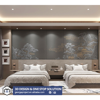 Solution tout-en-un, design luxueux, mobilier de chambre d'hôtel 5 étoiles, ensemble de meubles de chambre pour les États-Unis