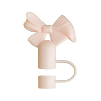 Embellisseur de paille réutilisable et écologique le plus mignon avec couvercle en plastique anti-poussière pour les boissons