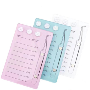 Acrylic Eyelash <b>Extension</b> Tile Portable Magnetic Tweezers Board <b>Lash</b> Grafting Plate Private Label - Product Image 1