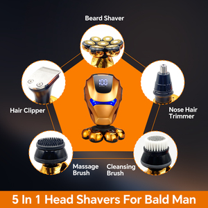 Rechargeable Seven Blade <b>Shaver</b> Set USB Powered Bald Hair Trimmer for Beards Household and Use <b>Face</b> <b>Shaver</b> - Product Image 3