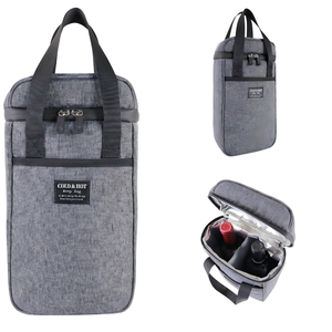 custom golf aluminum foil wine <b>cooler</b> <b>bag</b> small takeaway <b>bag</b> drinks coffee <b>bottle</b> cooling pouch with handle - Product Image 1