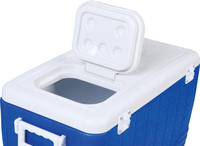 Glacière multifonctionnelle en PP de 46 litres, boîte portable isolée pour la pêche, le camping, les pique-niques, les aliments et les canettes