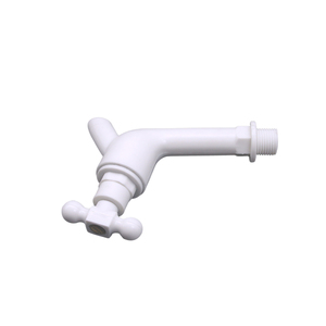 China Plastic Faucet Factory Wholesale White Bathroom Flexible Kitchen <b>Wall</b> Mounted DN15 Faucet - Product Image 2