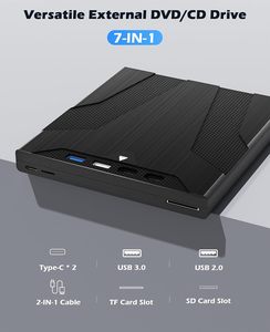 Lecteur <span class=keywords><strong>DVD</strong></span> externe avec emplacement pour sac, graveur <span class=keywords><strong>DVD</strong></span> 7-en-1, lecteur de <span class=keywords><strong>CD</strong></span> portable USB 3.0 avec lecteur de carte SD/TF pour ordinateur portable Windows Linux MacOS - Product Image 3