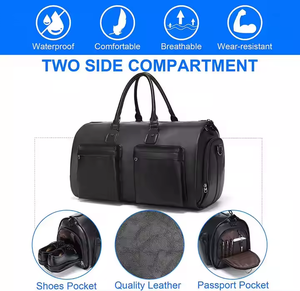 High Quality Travel Suit <strong>Bag</strong> Business Men Vintage Weekender <strong>Bag</strong> Carry on Leather <strong>Garment</strong> Duffel <strong>Bag</strong> - Product Image 6