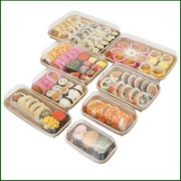 Boîte alimentaire rigide en papier kraft, recyclable, jetable, pour salade, bento, emballage de restauration à emporter