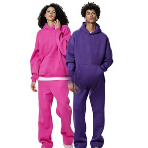 Conjunto de Sudadera con Capucha de Algodón de Alta Calidad para Primavera y Otoño, 350G, Sudadera Moderna para Chico, Pantalones Holgados y Cómodos - Product Image 4