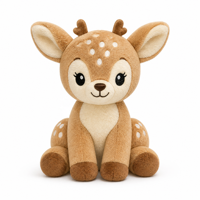 Peluche personnalisable Cerf Doux en Coton PP et Polyester – Vente en Gros OEM, Cadeau de Fête, Fourniture en Vrac pour Tous les Âges