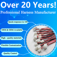 ODM OEM JST Molex rakitan kabel Dupont MX1.25mm Pitch 2 3 4 5 6 8 Pin steker perempuan tali kawat kustom