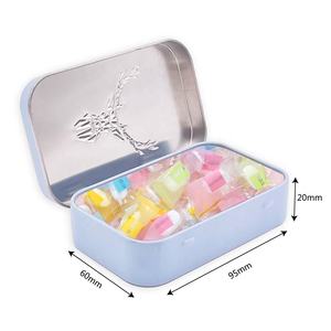 Décorations en métal capsules d'étain gaufrées de pilules mise en conserve de thé léger belles boîtes de conserve de menthe bleu orange boîtes boîtes de conserve pour menthes - Product Image 4