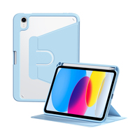 Vente directe de coques pour tablette iPad (A16) avec emplacement pour stylet, support rotatif à 360 degrés, housse de protection