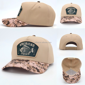 Wholesale High Quality Custom Two Tone Cotton Baseball Caps Embroidery Logo a Frame Structured 5 Panel Baseball <b>Hat</b> - Product Image 2