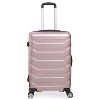 Ensemble de bagages rigides de luxe en ABS+PC, unisexe, 3 pièces (20/24/28 pouces), légers, avec serrure TSA, design tendance