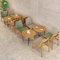 Ensemble table et chaises en bois, simple, minimaliste, moderne et durable, pour café, restaurant commercial, mobilier de restaurant