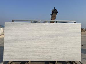 Décoration extérieure Imperméable Grande Taille Dalle Marbre Blanc 1600*3200*12MM Fine Sculpture Carreaux de Pierre Frittée - Product Image 2